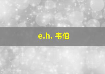 e.h. 韦伯